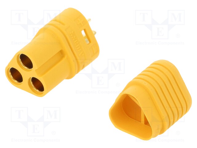 Plug; DC supply; MT60; female; PIN: 3; for cable; soldered; 30A; 500V