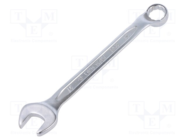 Wrench; bent,combination spanner; 18mm; Chrom-vanadium steel