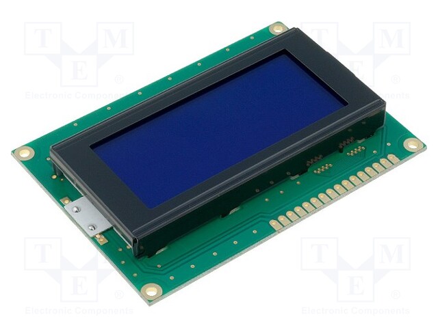 Display: LCD; alphanumeric; STN Negative; 16x4; blue; 87x60x13.6mm