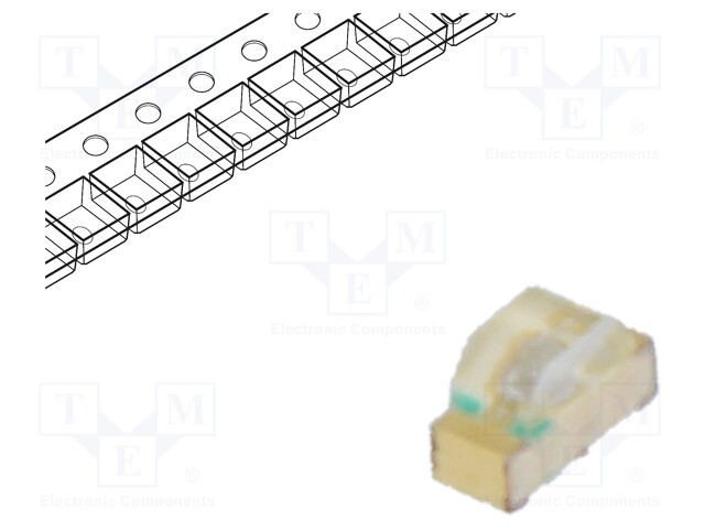 LED; SMD; 0604; blue; 11.2÷35mcd; 1.6x1x0.6mm; 155°; 3.3÷3.9V; 20mA