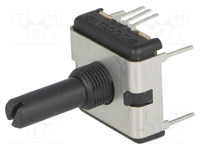 Potentiometer: shaft; single turn; 10kΩ; ±20%; 0.75W; linear; THT