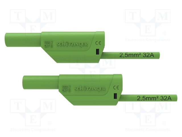 Test lead; 32A; 4mm banana plug-4mm banana plug; Urated: 1kV