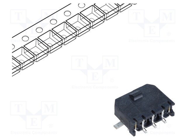 Socket; wire-board; male; Micro-Fit 3.0; 3mm; PIN: 3; Glow-Wire; SMT