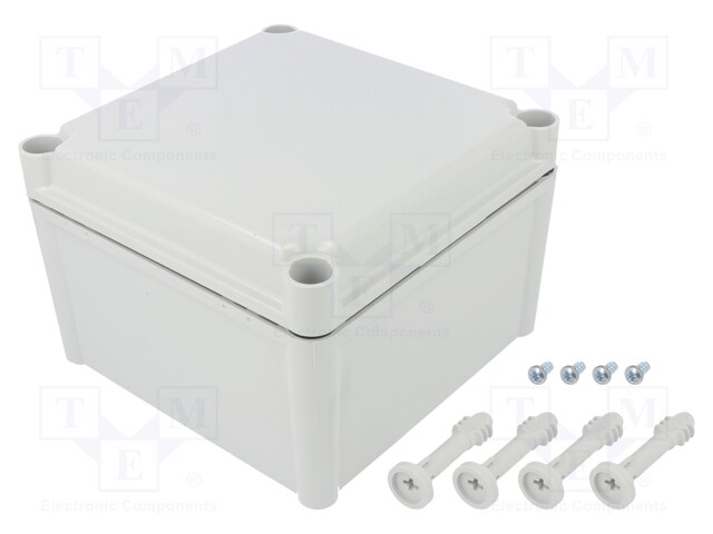 Enclosure: multipurpose; X: 188mm; Y: 188mm; Z: 130mm; SOLID; ABS