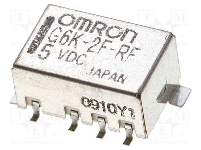 Relay: electromagnetic; DPDT; Ucoil: 5VDC; 0.3A/125VAC; 1A/30VDC