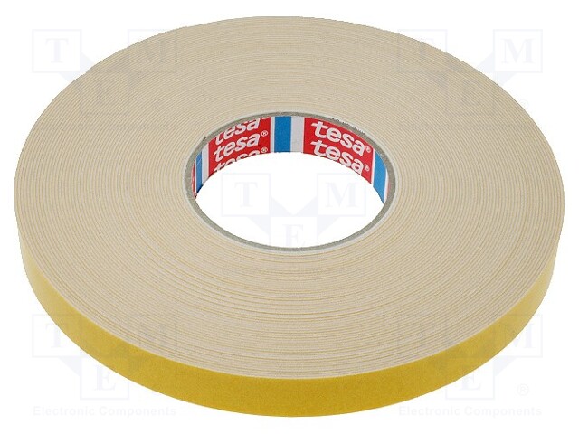 Tape: fixing; W: 19mm; L: 25m; D: 1.1mm; V: double-sided; acrylic; 80°C