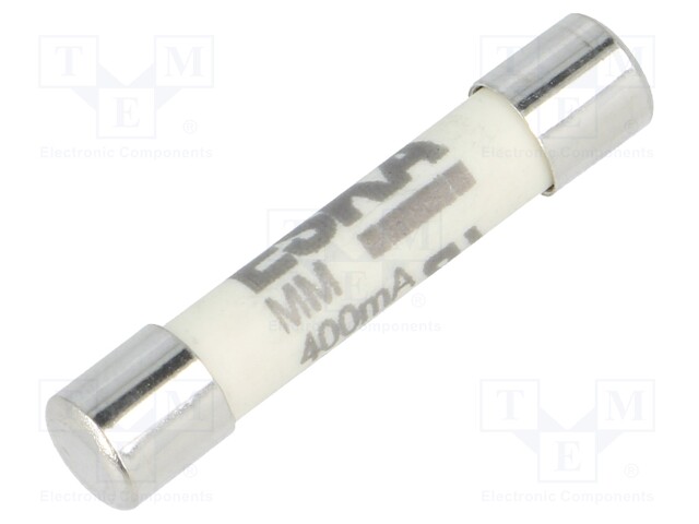 Fuse: fuse; ultra rapid; 400mA; 1kVAC; ceramic,cylindrical; brass