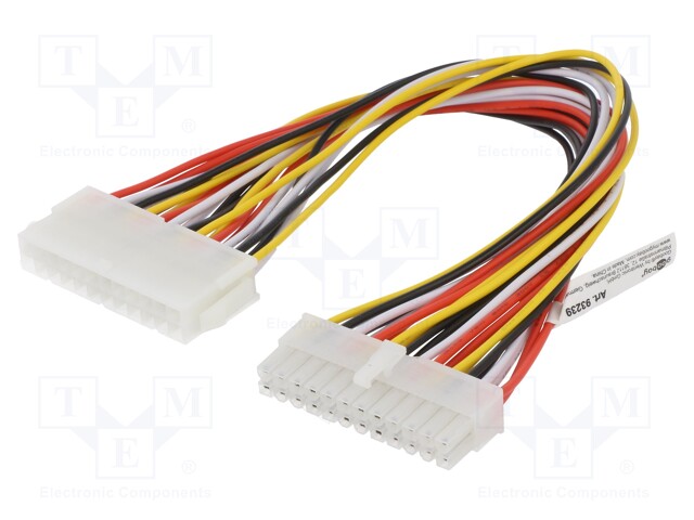 Cable: mains; ATX socket 24pin,ATX plug 24pin; 0.3m