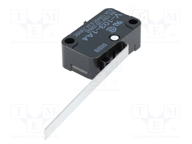 Microswitch SNAP ACTION; with lever; SPDT; 10A/250VAC; ON-(ON)