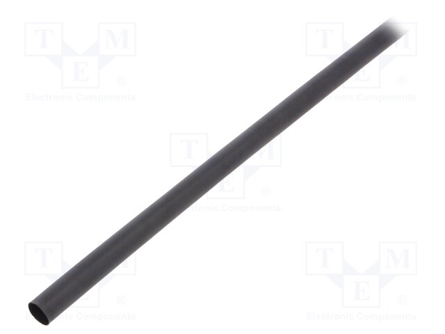 Heat shrink sleeve; glued; 4: 1; 8mm; L: 1.2m; black; polyolefine