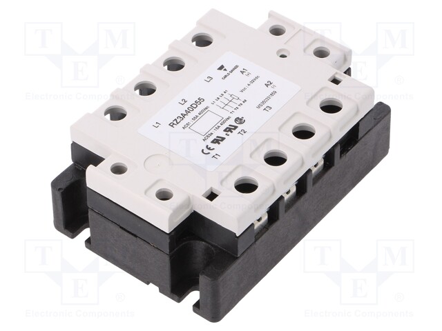 Relay: solid state; Ucntrl: 4÷32VDC; 55A; 24÷440VAC; 3-phase; IP00