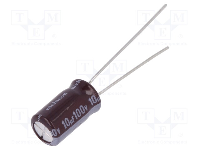 Capacitor: electrolytic; low impedance; THT; 10uF; 100VDC; ±20%