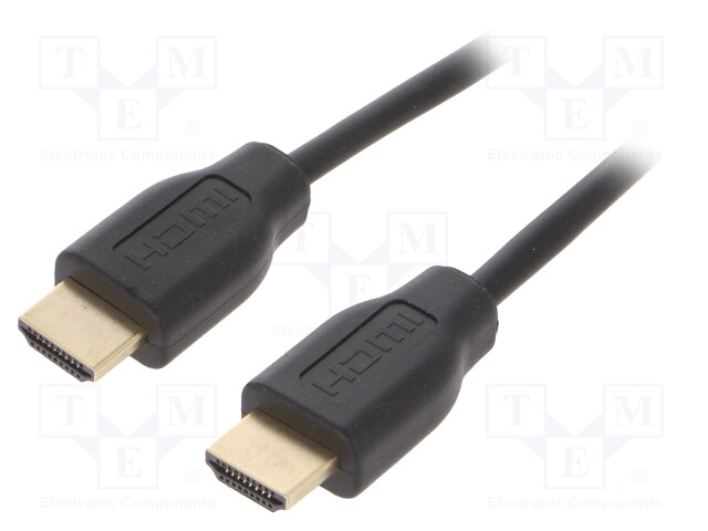 Cable; HDCP,HDMI 2.0; HDMI plug,both sides; 2m; black