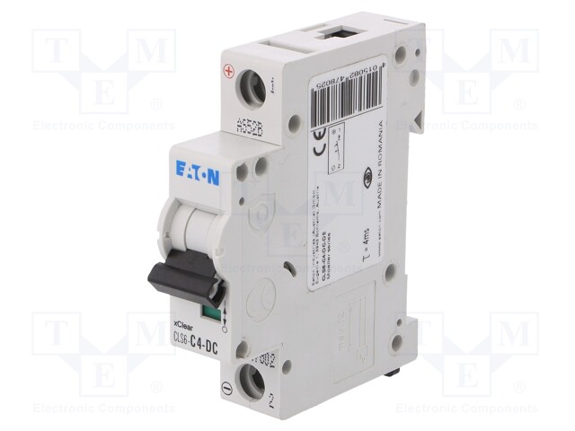 Circuit breaker; 250VDC; Inom: 4A; Poles: 1; DIN; Charact: C; 6kA