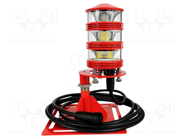 Signaller: obstruction light; flashing light; 230VDC; 230VAC