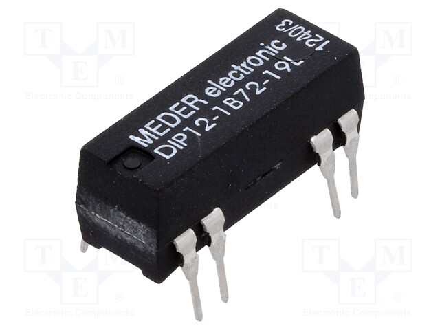 Relay: reed; SPST-NC; Ucoil: 12VDC; 1A; max.200VDC; max.200VAC; PCB