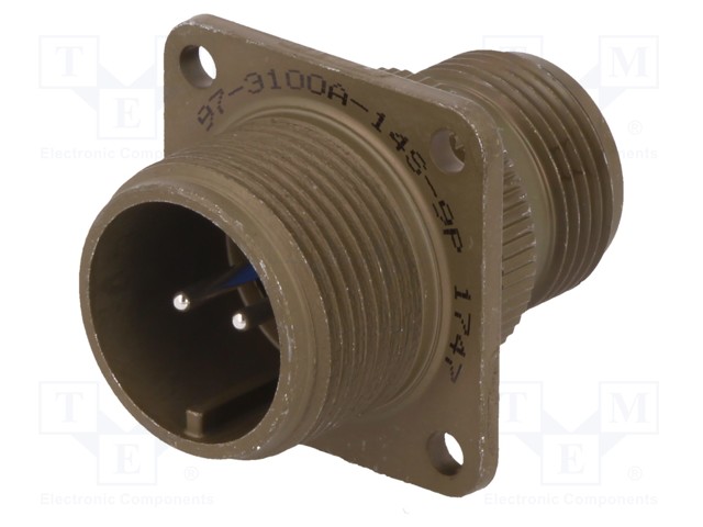 Connector: circular; Series: 97; socket,plug; male; PIN: 2; 13A