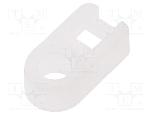 Screw mounted clamp; PA6.6,polyamide; natural