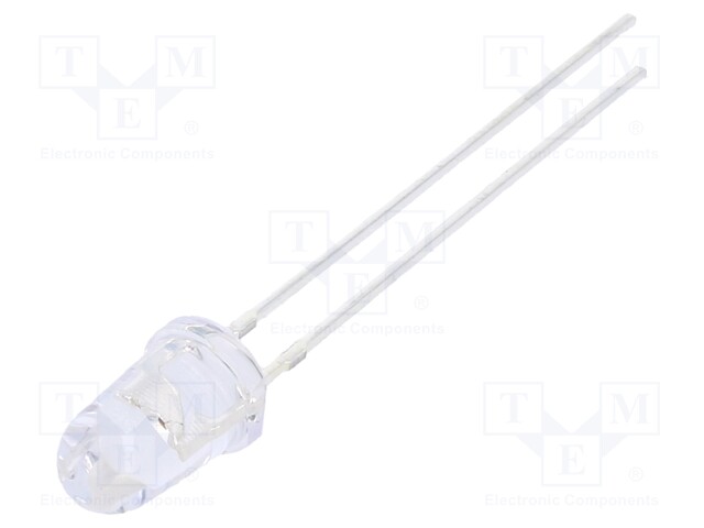 LED; 5mm; yellow; 5800÷7000mcd; 30°; 20mA; 2.1÷2.6V; Front: convex