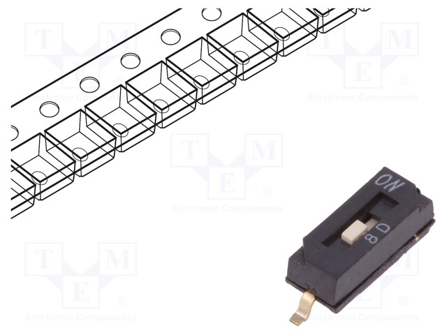 Switch: DIP-SWITCH; Poles number: 1; OFF-ON; 0.025A/24VDC; Pos: 2