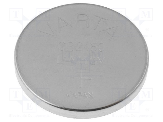 Battery: lithium; 3V; CR2450,coin; Ø24.5x5mm; 560mAh