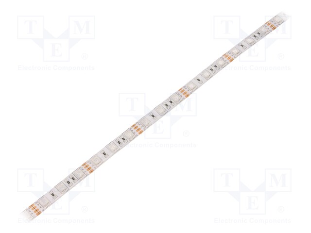 LED tape; RGB; LED/m: 60; SMD; 5050; 12V; 10mm; in gel; white PCB