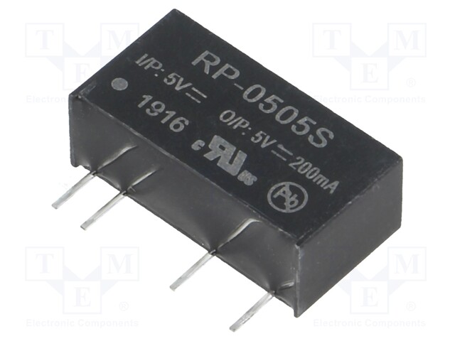 Converter: DC/DC; 1W; Uin: 4.5÷5.5V; Uout: 5VDC; Iout: 200mA; SIP7