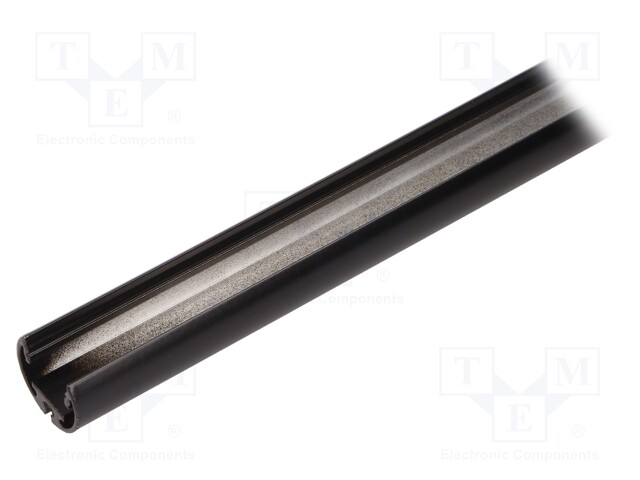 Profiles for LED modules; oval; black; L: 2m; aluminium; anodized