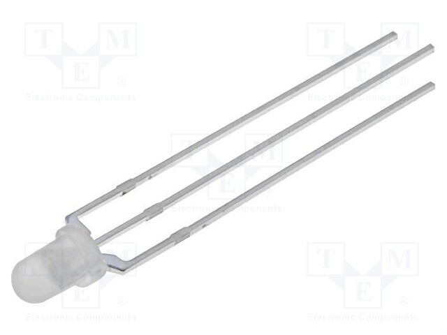 LED; 3mm; bicolour; blue/yellow; 1500mcd; 3200mcd; 30°; anode