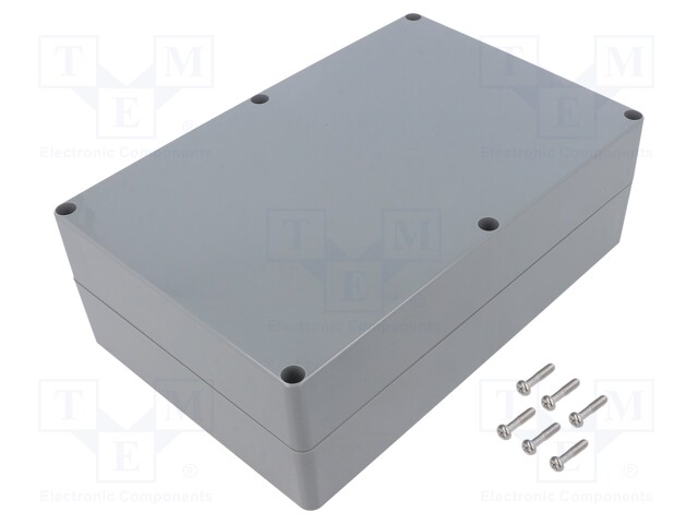 Enclosure: multipurpose; X: 146mm; Y: 222mm; Z: 75mm; ABS; light grey