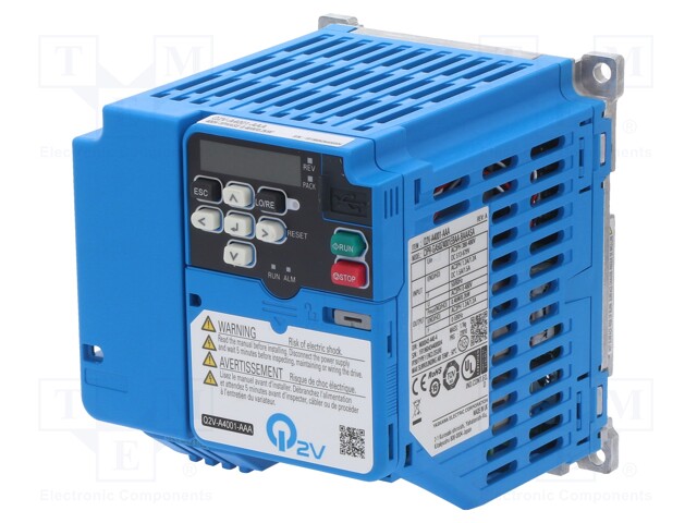 Inverter; Max motor power: 0.37kW; Out.voltage: 3x400VAC; 0÷590Hz