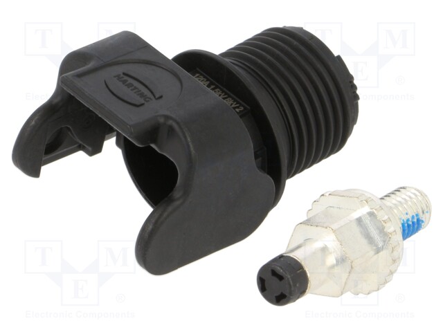 Socket; DC supply; Han® S,Han® S 120; male; PIN: 1; swivel; screw