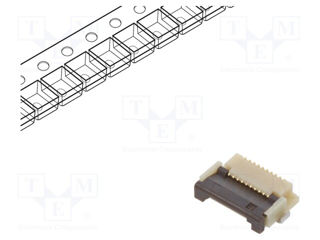 Connector: FFC (FPC); horizontal; PIN: 10; ZIF,bottom contacts