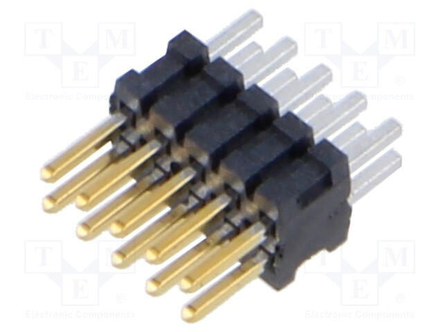 Connector: pin strips; male; PIN: 10; 1.27mm; gold-plated; THT