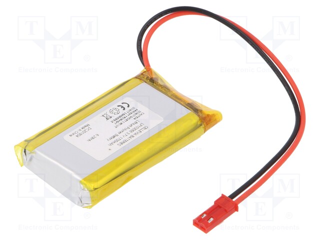 Re-battery: Li-Po; 3.7V; 1700mAh; Leads: cables; 10.5x30.5x58.5mm