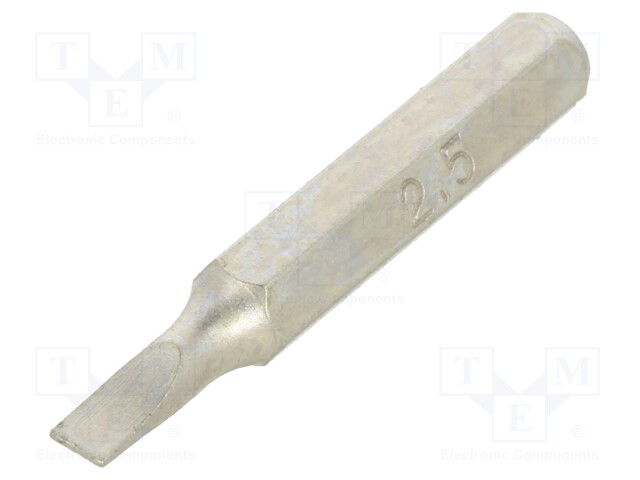 Screwdriver bit; slot; 2,5x0,4mm; Overall len: 27mm