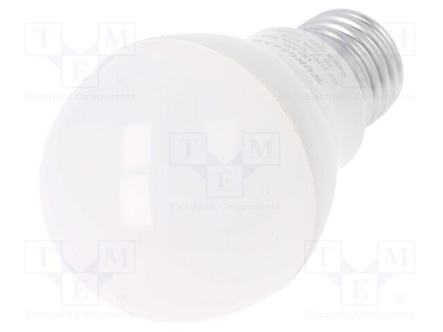 LED lamp; warm white; E27; 220/240VAC; 720lm; 8W; 180°; 3000K