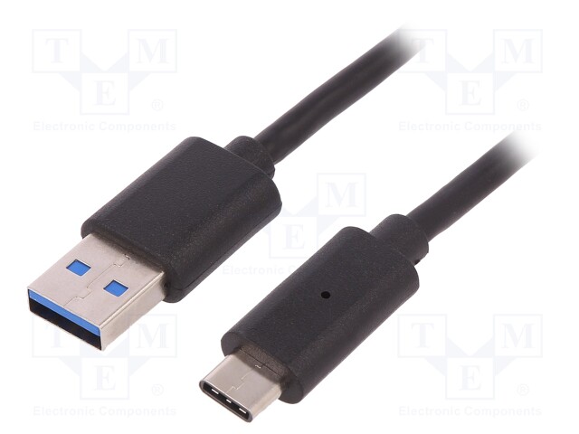 Cable; USB 3.0,USB 3.1; USB A plug,USB C plug; 1.2m