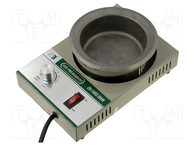 Device: soldering pot; 380W; 200÷450°C; 100mm; 230VAC; Plug: EU