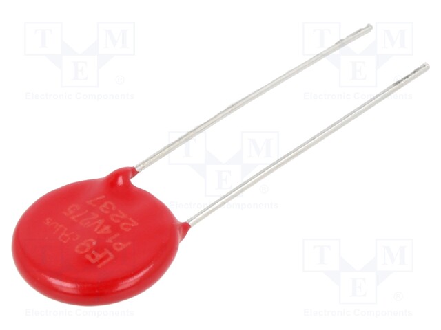 TVS Varistor, MOV, 275 V, 350 V, UltraMOV Series, 710 V, Disc 14mm, Metal Oxide Varistor (MOV)