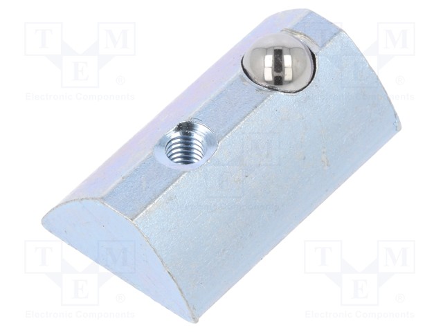 Nut; for profiles; Width of the groove: 8mm; steel; Thread: M3