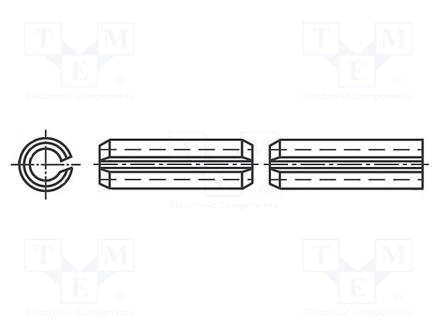 Springy stud; stainless steel; BN: 337; Ø: 3mm; L: 16mm; DIN: 1481