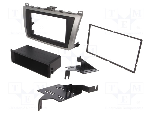 Radio mounting frame; Mazda; 2 DIN; black