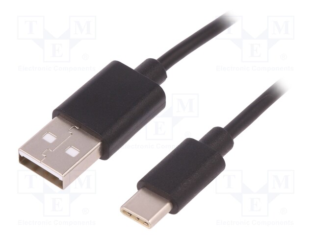 Cable; USB 2.0,USB 3.1; USB A plug,USB C plug; 250mm