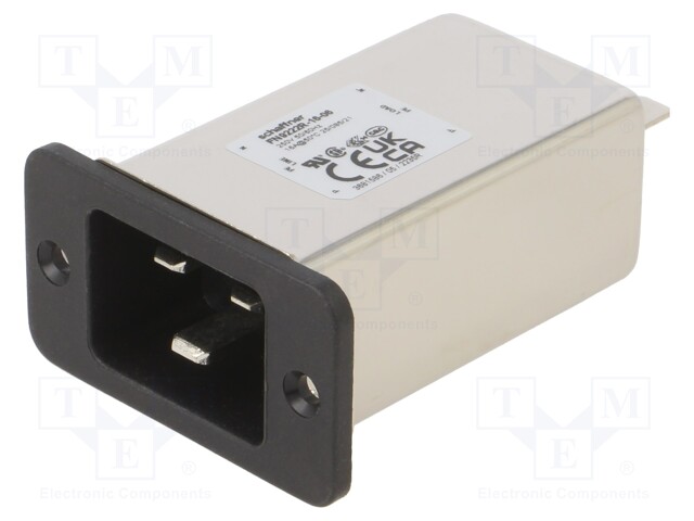 Filtered IEC Power Entry Module, IEC C20, General Purpose, 16 A, 250 VAC