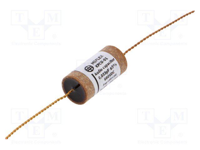 Capacitor: copper-polypropylene-paper; 0.033uF; 600VDC; ±5%