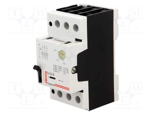 Motor breaker; 230÷690VAC; DIN; Overcurrent release: 4÷6.3A; IP30