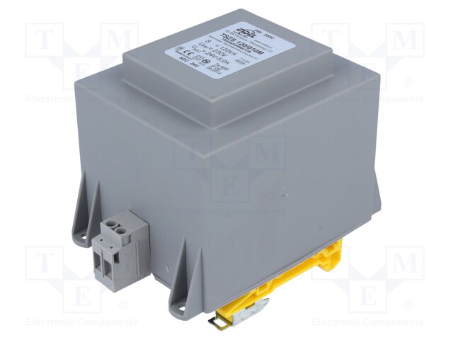 Transformer: encapsulated; 120VA; 230VAC; 24V; 5A; Mounting: DIN