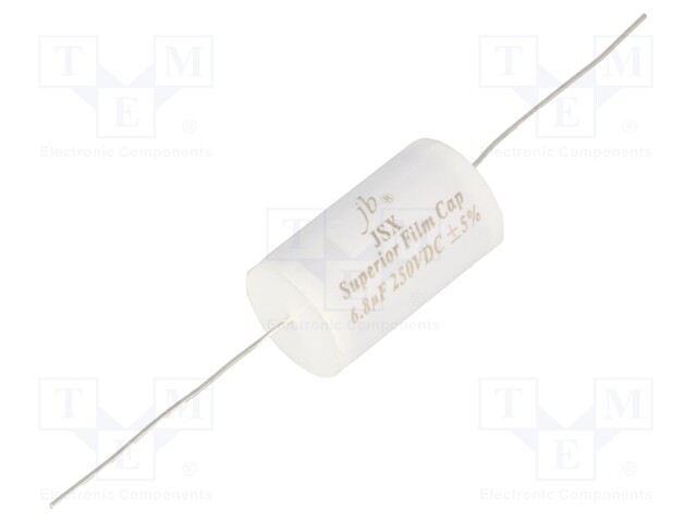 Capacitor: polypropylene; 6.8uF; 250VDC; ±5%; Ø24x31.5mm; -55÷85°C