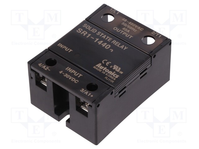 Relay: solid state; Ucntrl: 4÷30VDC; 40A; 48÷480VAC; screw type